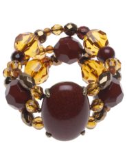 Triple-strand beaded bracelet