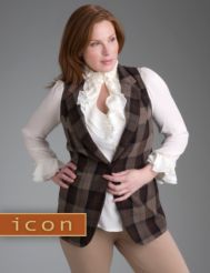 Plaid notch-neck vest from our Icon Collection