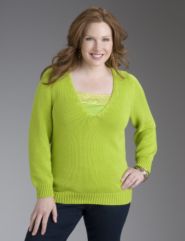 Deep V-neck sweater