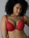 Lace plunge bra