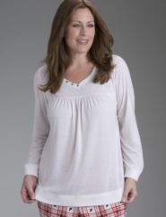 Gathered knit sleep top