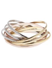 Mixed-metal bangle bracelet