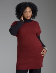 Textured tunic sweater