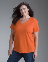 Cotton V-neck tee shirt