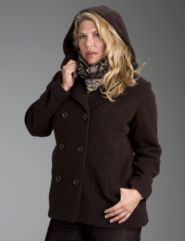 Hooded peacoat