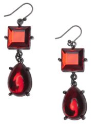 Faux gemstone drop earrings