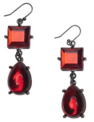 Faux gemstone drop earrings