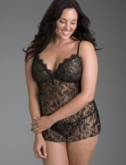 Lace and metallic cami