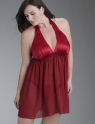 Ruby Red silktop babydoll
