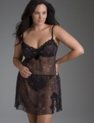 Sparkling mesh chemise