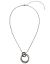 Circle trio silvertone necklace