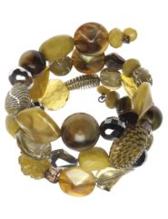 Beaded coil bracelet
