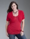 Cinched sleeve sweater shrug