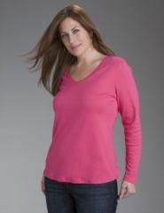 Supima&reg; cotton V-neck tee