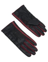 Leather gloves with racing stripes