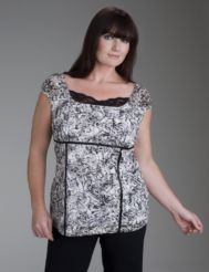 Cap sleeve lace top
