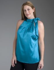 Tie-neck blouse