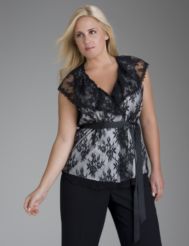 Lace overlay blouse