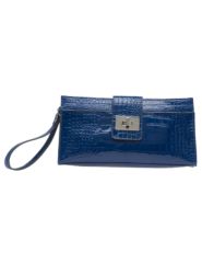 Shiny croco clutch