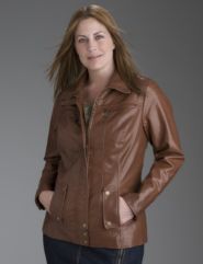 Zip front motorcycle jacket