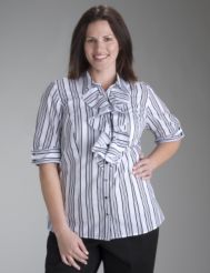 Ruffle woven blouse