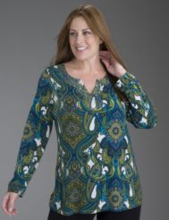 Embellished paisley tunic