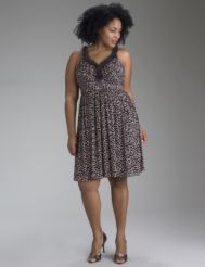 Ruffle trim mesh dress