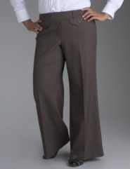 Tab front striped pant