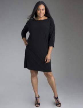 wedge/shift dress with sleeves
