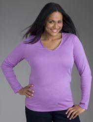 Cotton V-neck tee shirt