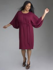 Belted sweater dress