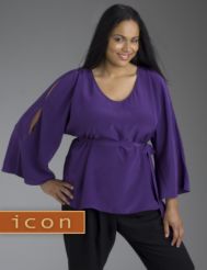 Cold-shoulder silk blouse from our Icon Collection