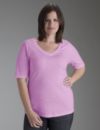 Slubbed v-neck tee shirt