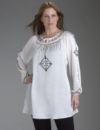 Embroidered peasant tunic