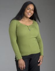 Tab front sweater