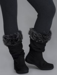 Faux fur trim casual boot