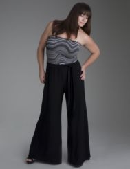 Print convertible knit jumpsuit