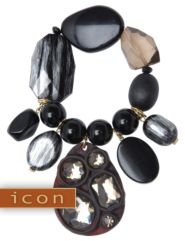 Art deco bead stretch bracelet