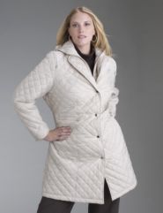 Quilted hooded coat