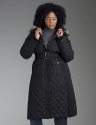 Down maxi coat