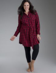 Buffalo plaid flannel sleep shirt