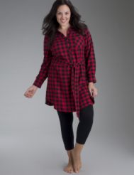 Buffalo plaid flannel sleep shirt