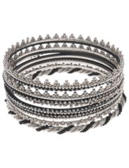Beaded bangle bracelet collection