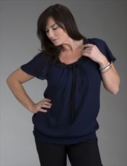 Embellished chiffon top