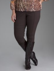 Textured slim leg pant