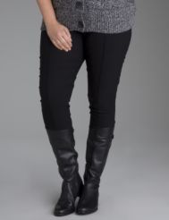 Textured slim leg pant