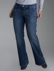 Seven7 distressed bootcut jean