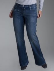 Seven7 distressed bootcut jean