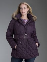 Quilted hooded coat