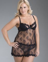 Lace-trim babydoll